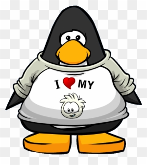 I Heart My White Puffle T-shirt From A Player Card - Club Penguin Popcorn