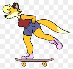 “oh Yeah @thatstupidsnowfox's Skater Girl Eileen Is - Skateboard Gif Girl Animated