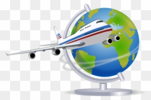 Travel Globe Clipart - World Traveler Shower Curtain