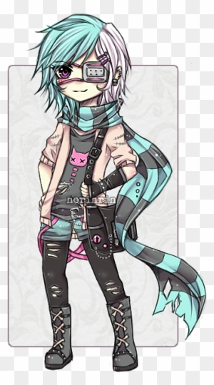 Pastel Goth For Kuuderesenpai [custom Adopt] By Nerinrin - Anime Pastel Goth  Boy - Free Transparent PNG Clipart Images Download