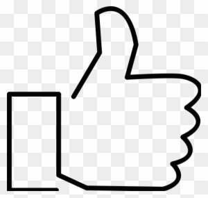 Continuous Line Media - Facebook Thumbs Up Icon Png White