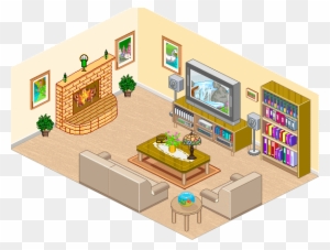 The Tv Is In The Living Room - Pixel Art Living Room