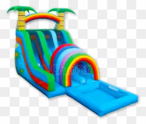 Commercial Grade Inflatable Water Slide Tropical Paradise - Water Slide Inflatable Png