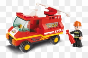 Brandbil - Sluban Building Blocks Town Series Fire Truck