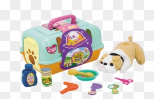 My Little Dog House/ Food Set - Pet In Carry Case