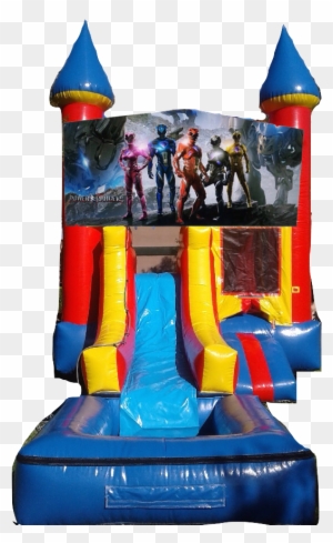 Water Slide Castle Combo Front Jumper Power Rangers - Paw Patrol Water Slide