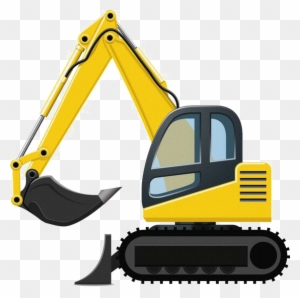 Excavator Backhoe Clip Art - Construction Equipment Clip Art