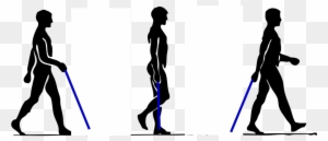 How To Walk With A Walking Stick - Outline Of Walking Person