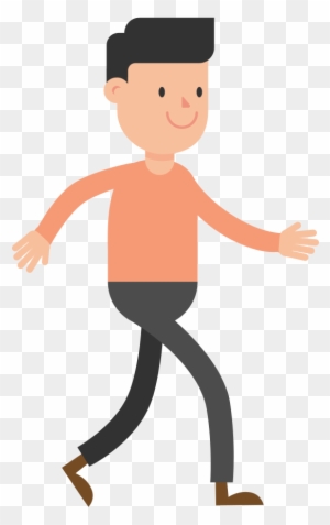 Open - Png Cartoon Person Walking