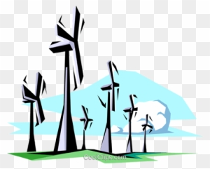 Wind Energy Royalty Free Vector Clip Art Illustration - Wind Energy Royalty Free Vector Clip Art Illustration