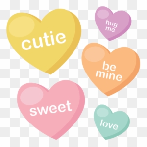 Candy Hearts Svg Cutting Files Valentine Svg Files - Candy Hearts Clip Art