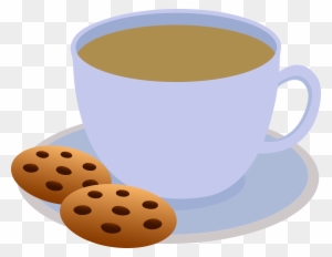 Cafe Image Clip Art - Hot Chocolate And Cookies Clipart