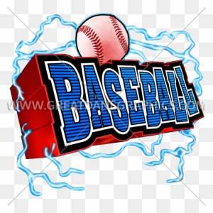Baseball Logo Graphic Red White Blue T-shirt, Bb300031