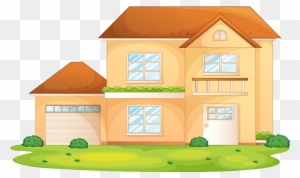 Cartoon House Illustration - Simple Front View House