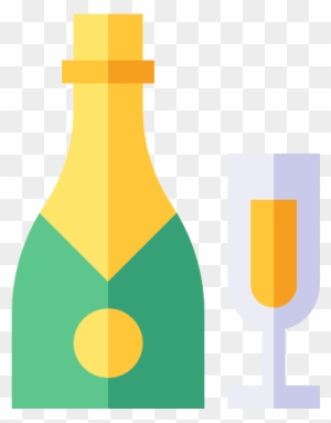 Champagne Free Icon - Glass Bottle