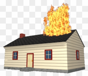 House Fire - Cartoon House On Fire Gif - Free Transparent PNG Clipart  Images Download
