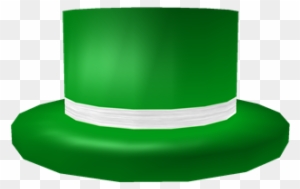 Green Top Hat With White Band