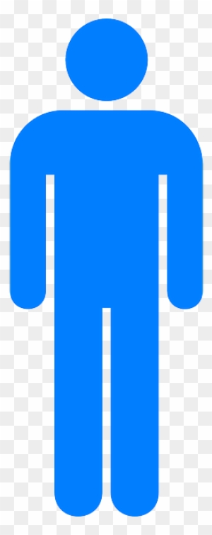 Blue, Man, Toilet - Blue Human Icon Png