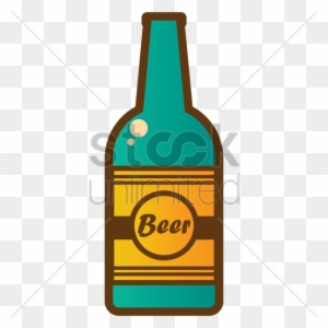 German Beer Royalty Free Vector Image - Bottle Of Beer Cartoon