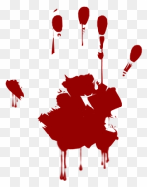 bloody handprint smear vector