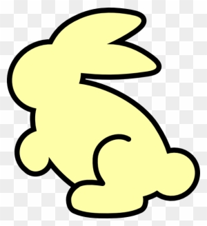 Soft Yellow Bunny Clip Art At Clker - Bunny Clipart Black And White