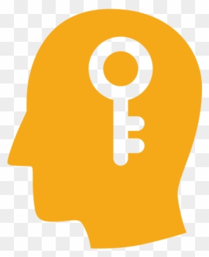 Icon Is A Head With A Key Inside The Head - R&d Icon
