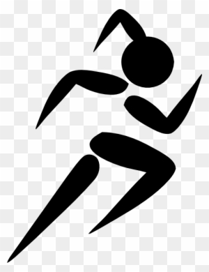 Strikingly Beautiful Track Clipart Female Runner Clip - Girl Stick Figure Running