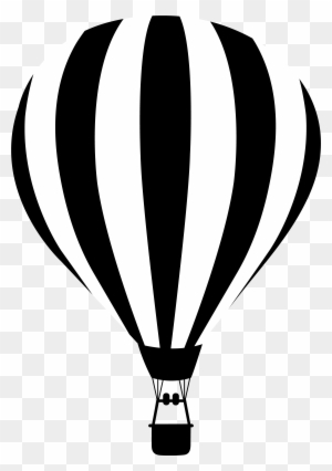 Hot Air Balloon Black And White Clipart, Transparent PNG Clipart Images