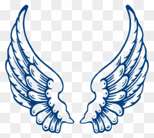 Wings1 Clip Art At Clker Com Vector Online Royalty - Blue Angel Wings Logo