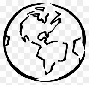 Globe Clipart Black And White - Earth Clipart Black And White