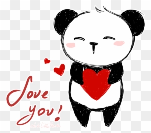 Panda Clipart I Love You - Cute Panda I Love You