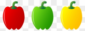 Three Bell Peppers - Cartoon Picture Of Peppers