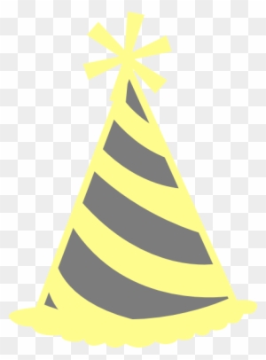 Yellow Gray Party Hat Clip Art At Clker - Yellow Party Hat Vector