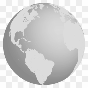 Earth Clipart Gray - Blank Western Hemisphere Map