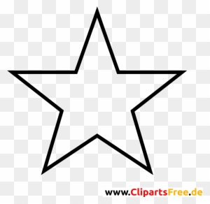 Sterne Clipart Schwarz Weiß - 5 Point Star Outline