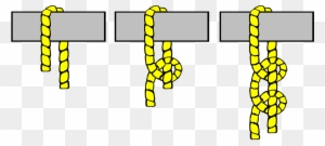 Rundtörn Mit 2 Halben Schlägen - Two Half Hitch Knot