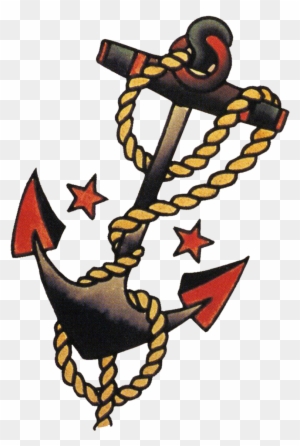 Sailor Jerry Vintage Tattoo Designs, Anchors And Stars - American Traditional Tattoos Anchor