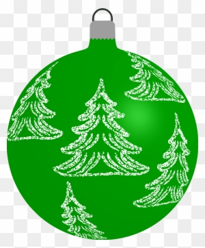 Green Christmas Ball - Christmas Bauble Clipart