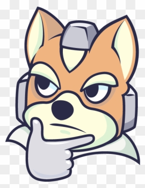 Star Fox 64 Dog Like Mammal Dog Breed Nose Dog Small - Nintendo Thinking Emoji