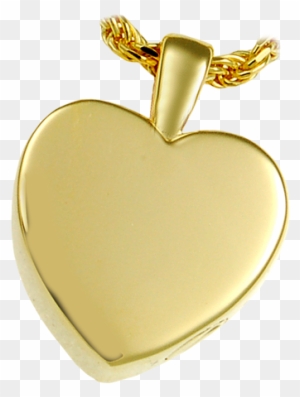 Small Wholesale Jewelry Shown In Gold Metal - Cremation Jewelry: Classic Heart, Small