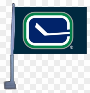 Vancouver Canucks Stick Design Window Mounted Car Flag - Wincraft Nhl Banner Flag Team Vancouver Canucks 2