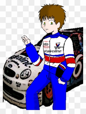 Cute girl near sport car that finishing race in drift in Japan at  moonlight