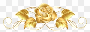 Gold Flower Clipart - Merry Christmas Greeting Cards