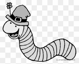 Funny Worm Animal Free Black White Clipart Images Clipartblack - St Patricks Day Coloring Pages Worm