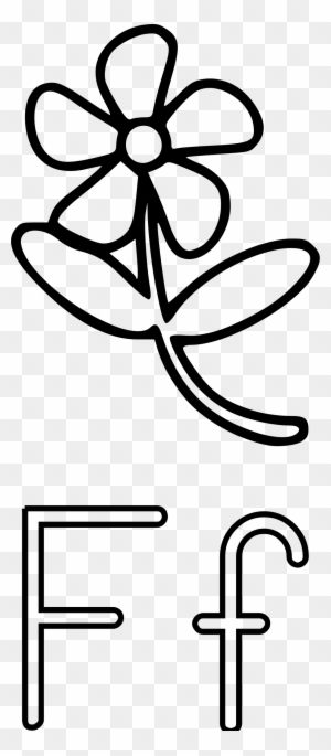 The Letter F With A Flower Transparent Free Download Objects That
