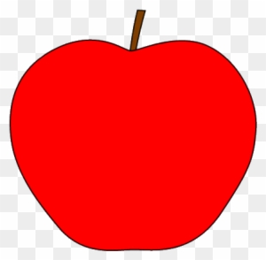 Red Apple With Stem Clipart Sketch, Op Lge 11 Cm - Apple Without Stem Clipart