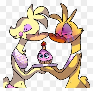 Kiss Chica X Toy Chica By Cordeliale - Fnaf Chica X Toy Chica