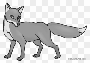 Fox Animal Free Black White Clipart Images Clipartblack - Food Chain Of The Forest