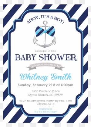 Ahoy Its A Boy Clipart For Kids - Its A Boy Baby Shower Invitations