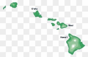 Hawaiian Island Chain Clip Art Yb8xxk Clipart - Topographical Map Of Hawaii